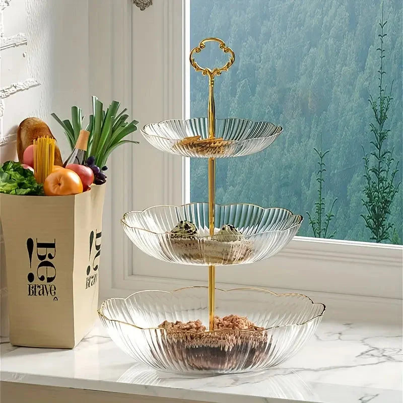 Fruit Bowl Rack Tiered Space-Saving PET Storage