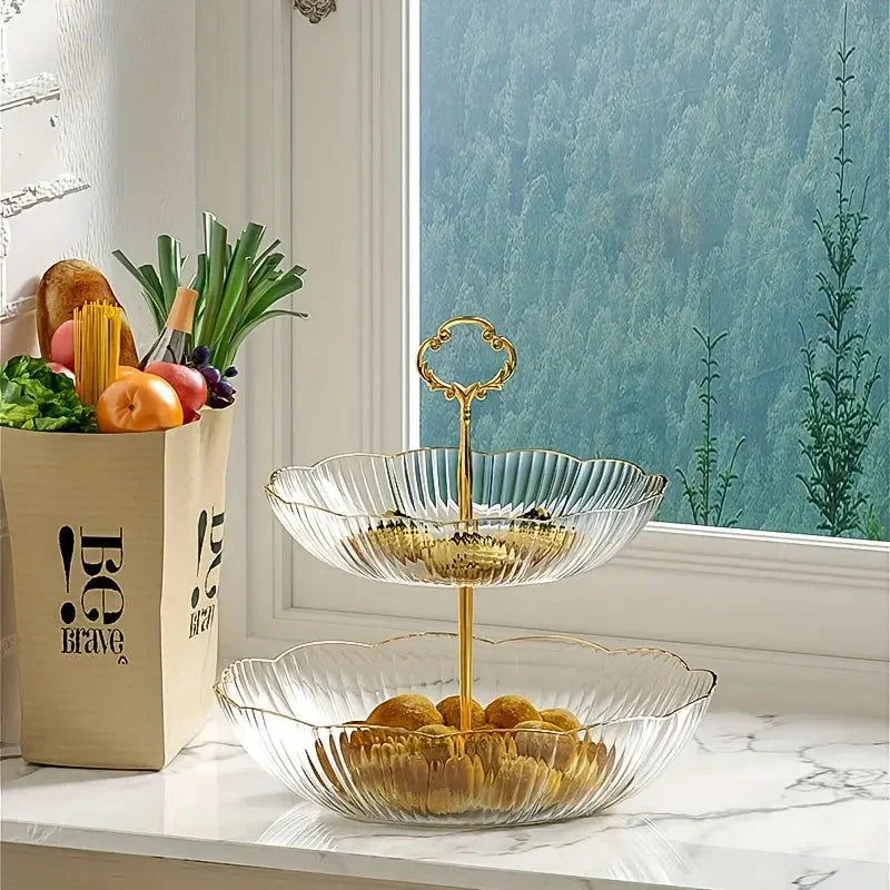 Fruit Bowl Rack Tiered Space-Saving PET Storage