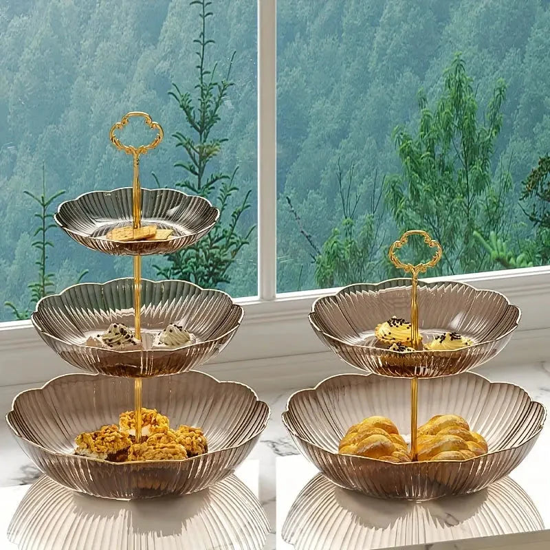 Fruit Bowl Rack Tiered Space-Saving PET Storage