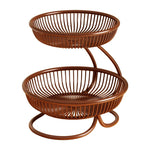 Fruit Bowl Stand Tiered Open-Wire Space-Saving