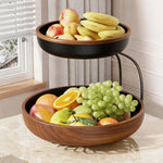 Fruit Bowl Stand Tiered Ventilated Metal Space-Saving