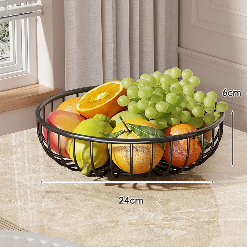 Fruit Bowl Stand Tiered Ventilated Metal Space-Saving