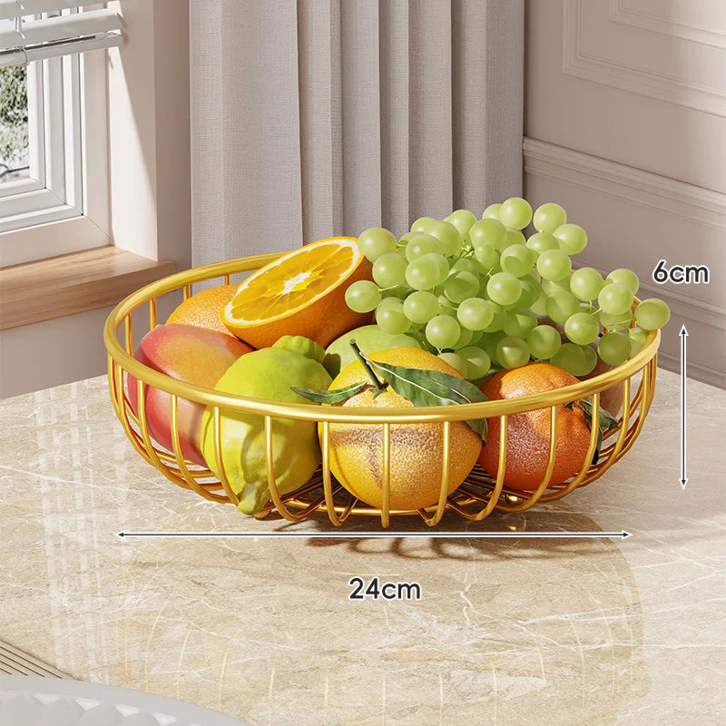 Fruit Bowl Stand Tiered Ventilated Metal Space-Saving