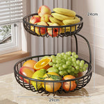Fruit Bowl Stand Tiered Ventilated Wire Space-Saving