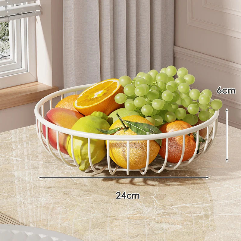 Fruit Bowl Stand Tiered Ventilated Wire Space-Saving