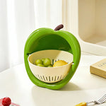 Fruit Drain Basket Double-Layer Removable Strainer
