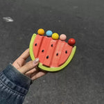 Fruit Fork Set Watermelon Ceramic Base & Stainless Steel