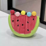 Fruit Fork Set Watermelon Ceramic Base & Stainless Steel