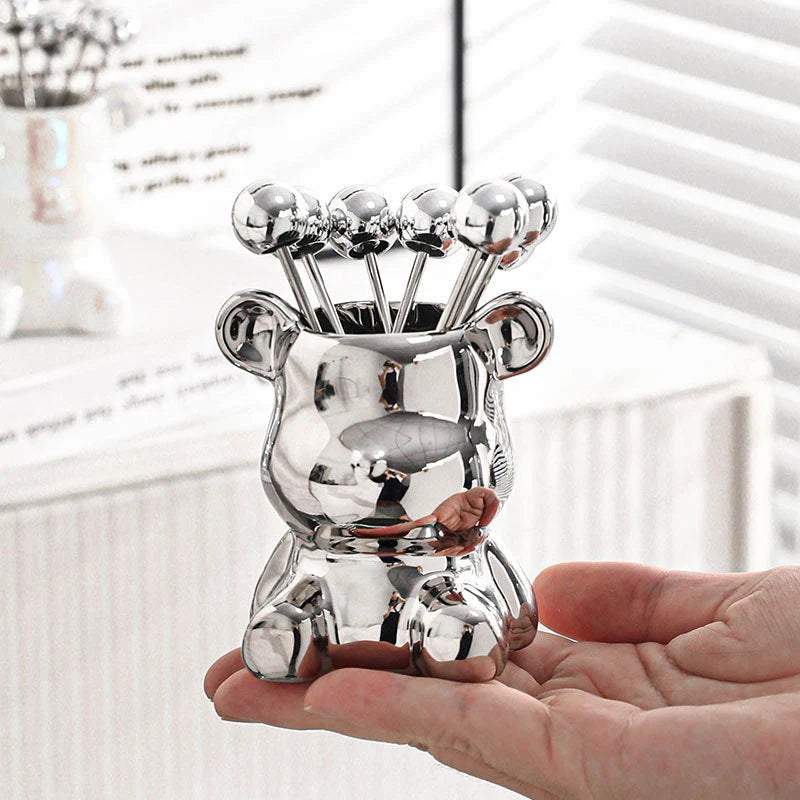 Fruit Holder Stainless Steel Dual-Use Utensil Holder