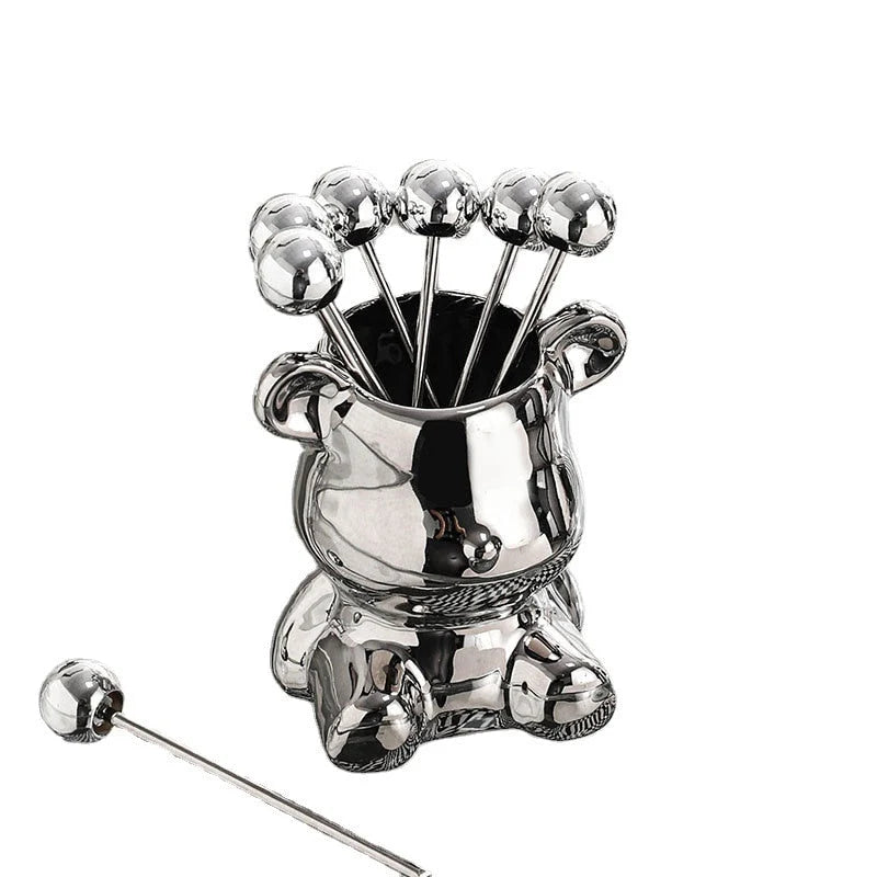 Fruit Holder Stainless Steel Dual-Use Utensil Holder