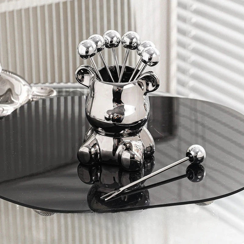Fruit Holder Stainless Steel Dual-Use Utensil Holder