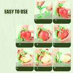 Fruit Peeler Adjustable Grip Stainless Steel Blade Compact Design