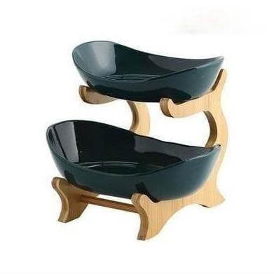 Fruit Serving Stand Multi-Tier Bamboo Support
