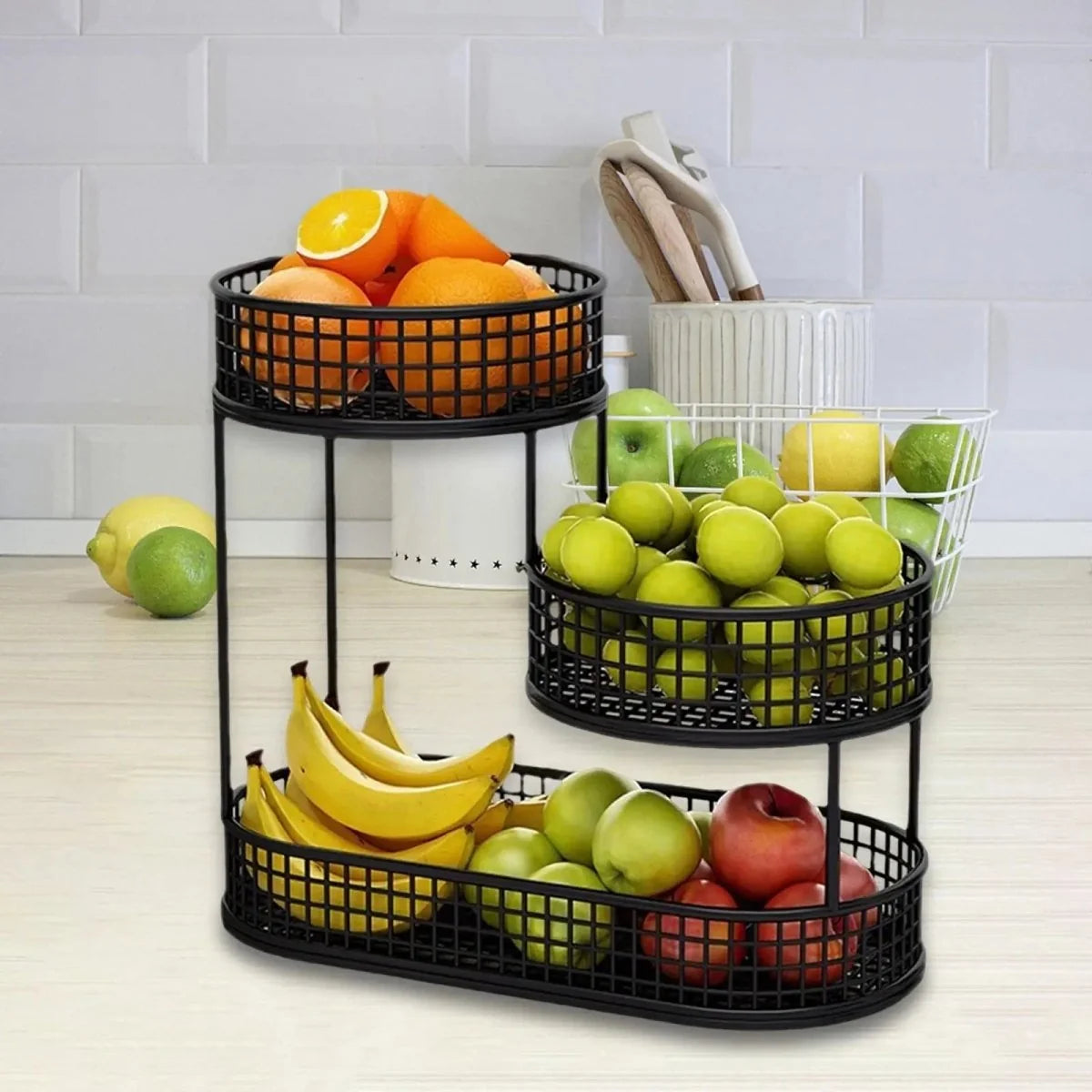 Fruit Stand Multi-Tier Metal Countertop Organizer