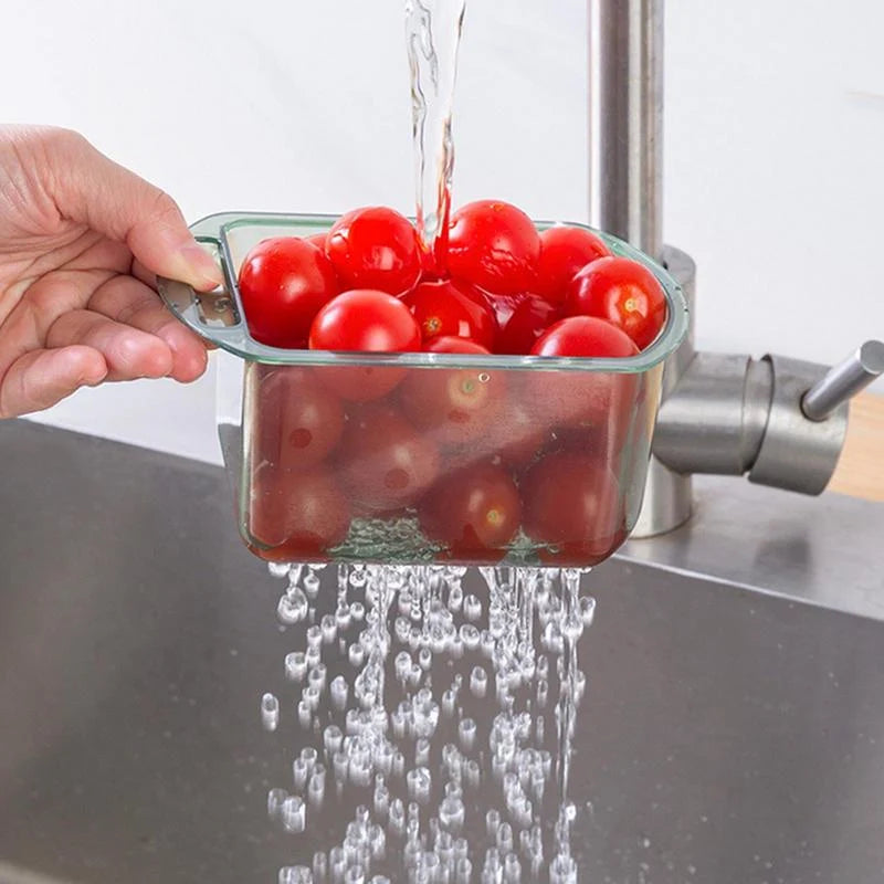 Fruit Storage Basket Double-Layer Draining Design