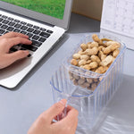 Fruit Storage Basket Two-Tier Draining Design Clear ABS Container