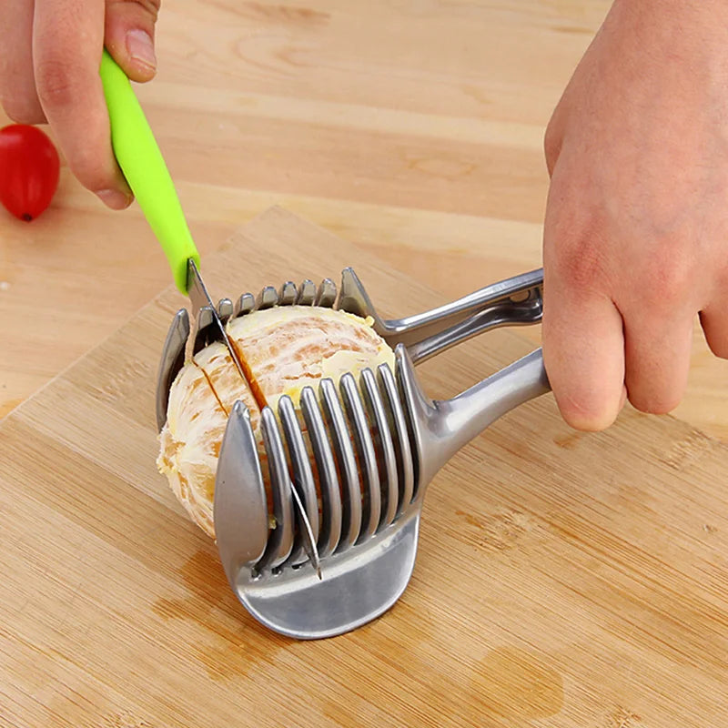 Fruit & Vegetable Slicer Clamp Design Safety Tongs