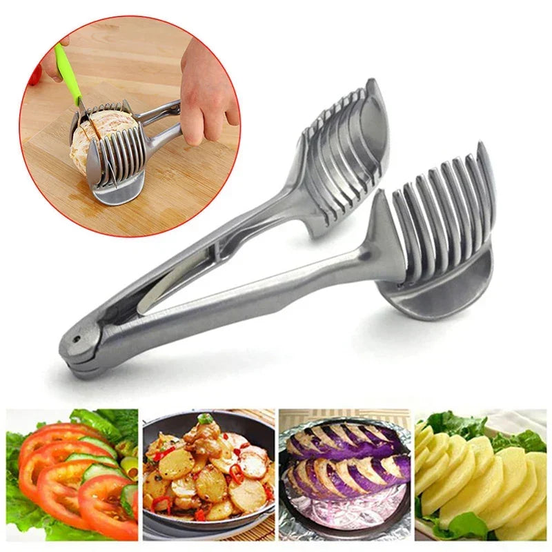 Fruit & Vegetable Slicer Clamp Design Safety Tongs