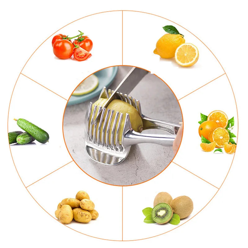 Fruit & Vegetable Slicer Clamp Design Safety Tongs
