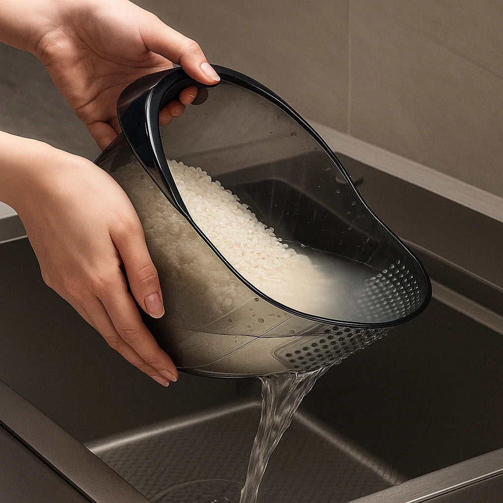 Fruit & Veggie Wash Basket Tilted Flow Fine Filter