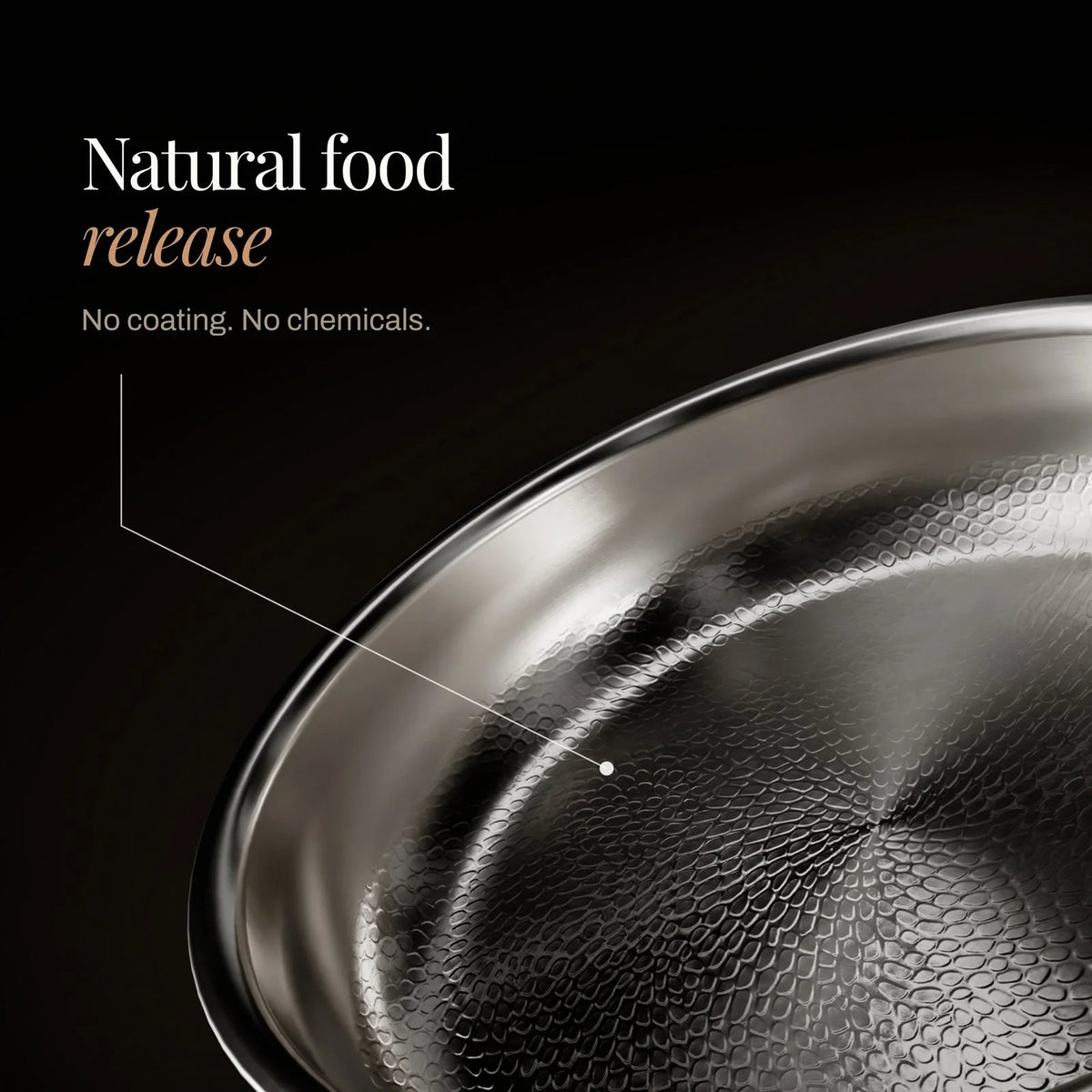 Frying Pan Hammered Titanium Naturally Nonstick PFAS-Free