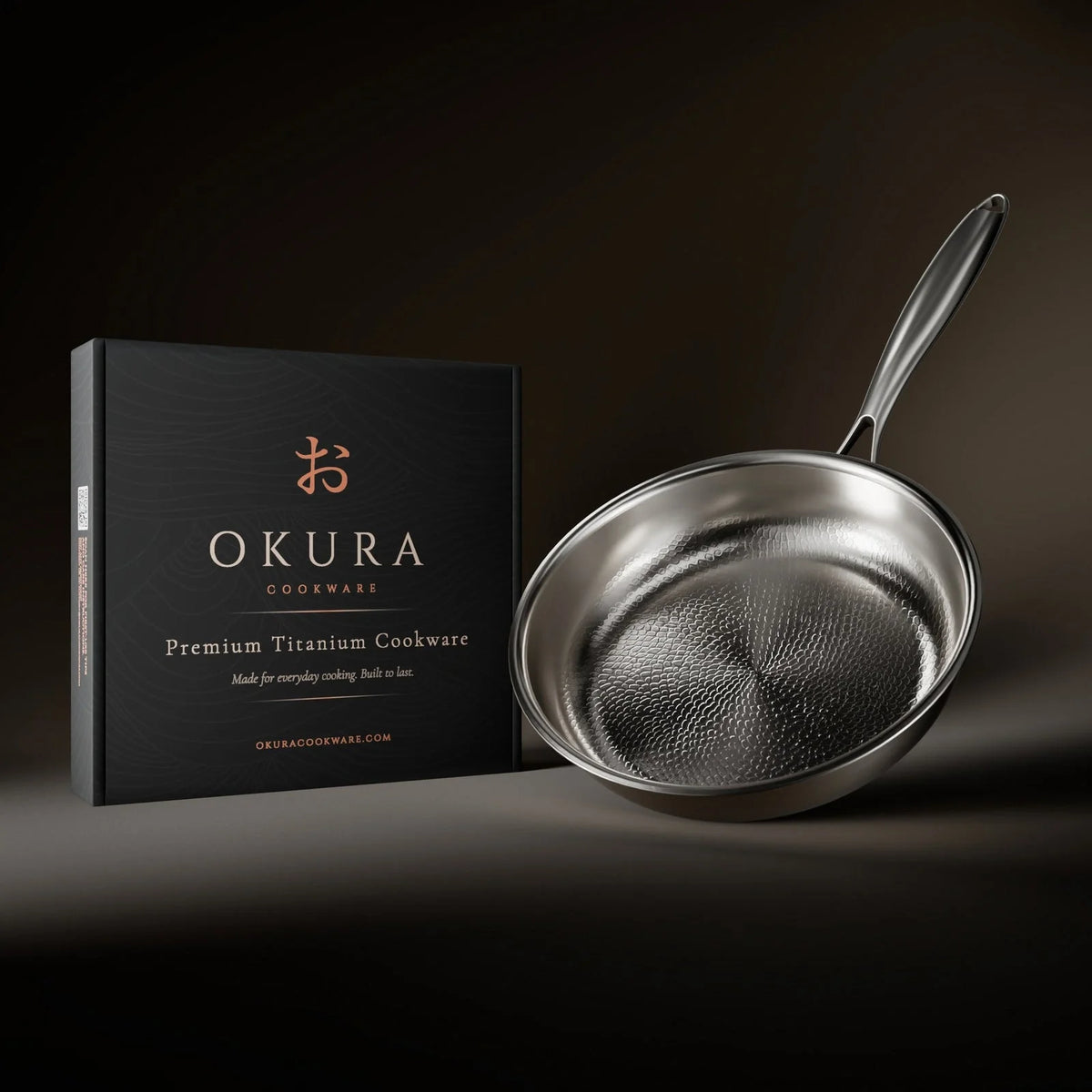 Frying Pan Hammered Titanium Naturally Nonstick PFAS-Free