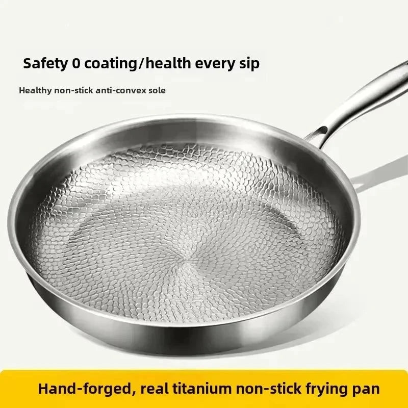 Frying Pan Pure Titanium Natural Non-Stick Induction Compatible