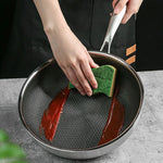 Frying Pan Stainless Steel Non-Stick Scratch-Resistant Coating