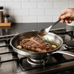 Frying Pan Stainless Steel Uncoated Multi-Stovetop Compatible