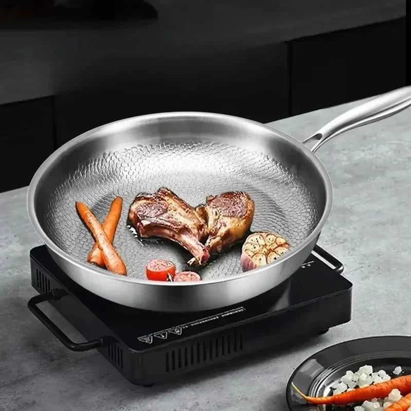 Frying Pan Titanium Hammered Natural Non-Stick Induction Compatible