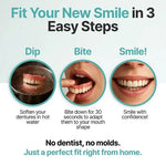 Full Arch Denture Set Flexible Cushion Grip Upper & Lower Arches