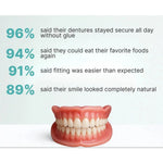 Full Arch Denture Set Flexible Cushion Grip Upper & Lower Arches