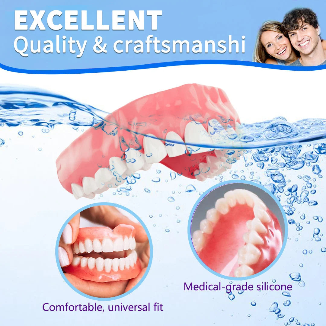 Full Denture Set Moldable Custom-Fit Upper and Lower