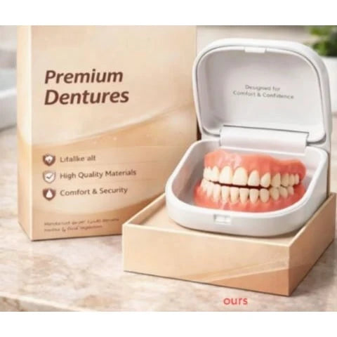Full Denture Set Upper & Lower Flexible Cushion Grip