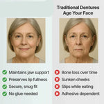 Full Denture Set Upper & Lower Flexible Cushion Grip