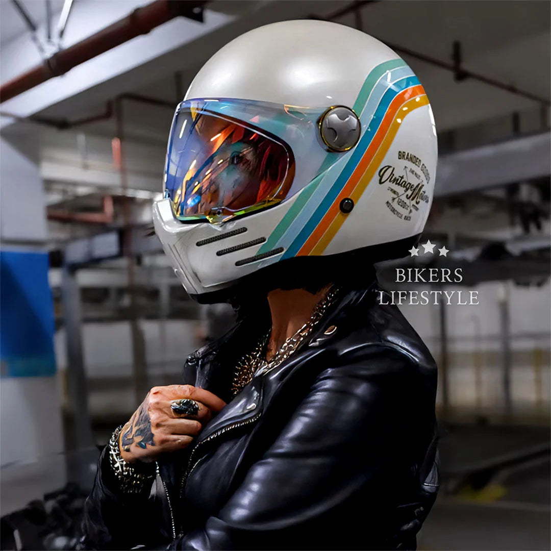 Full Face Motorcycle Helmet DOT ECE Approved Dark Visor