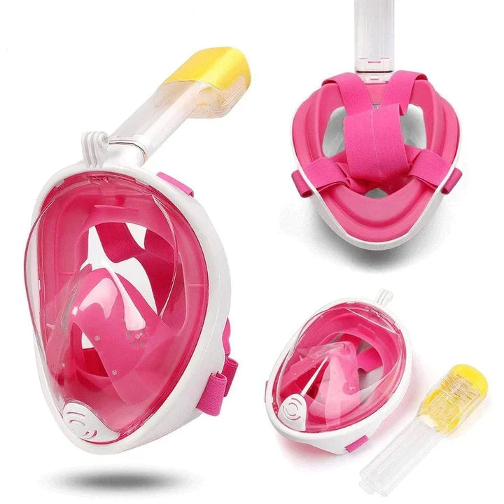Full-Face Snorkel Mask 180 Degree Panoramic Anti-Fog Silicone Seal