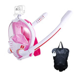 Full-Face Snorkel Mask 180 Degree Panoramic HD Dual-Tube Airflow