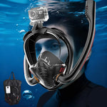 Full-Face Snorkel Mask 180 Degree Panoramic HD Dual-Tube Airflow
