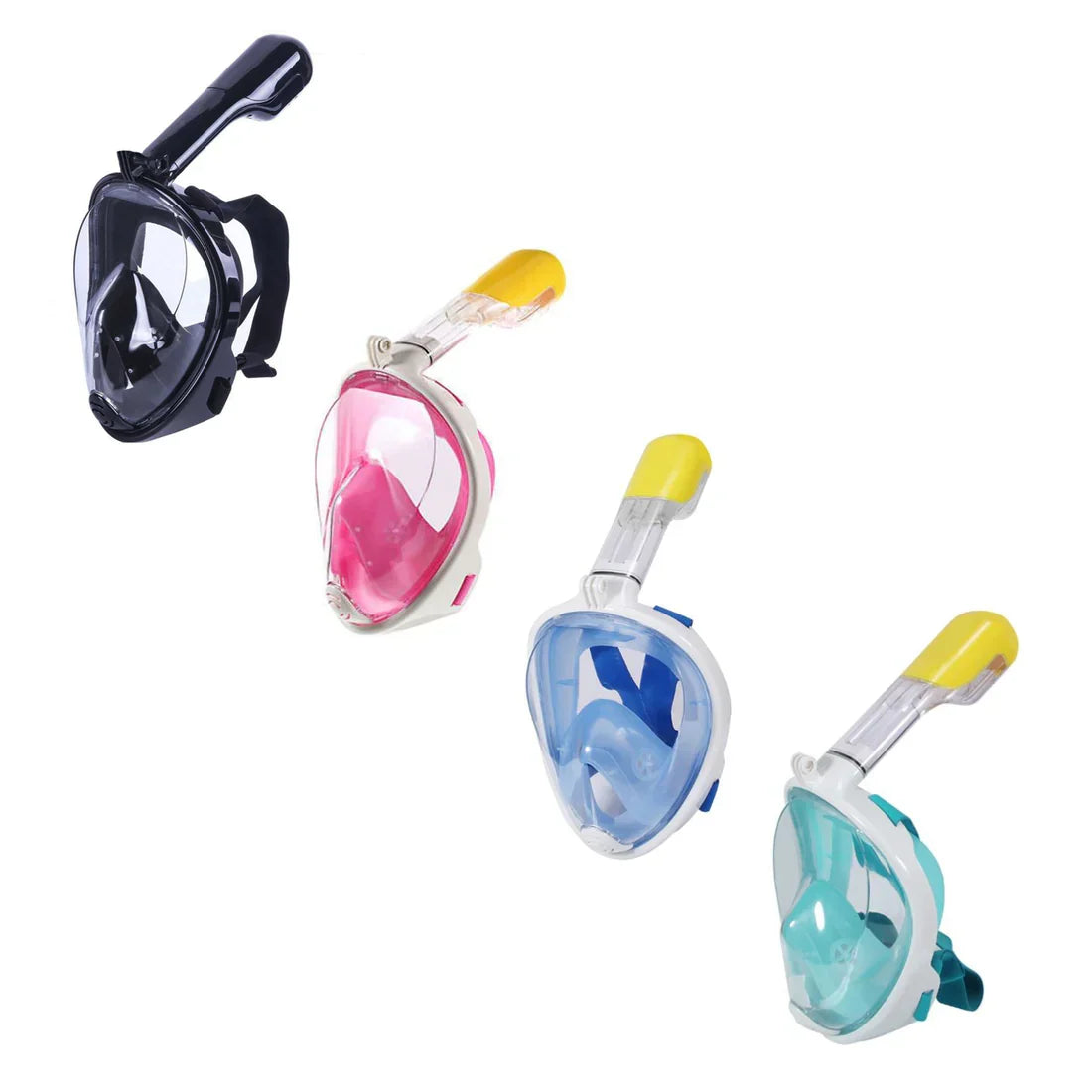 Full-Face Snorkel Mask 180° Panoramic Anti-Fog Leak-Proof Silicone Seal