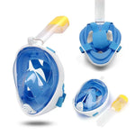 Full-Face Snorkel Mask 180° Panoramic Anti-Fog Leak-Proof Silicone Seal