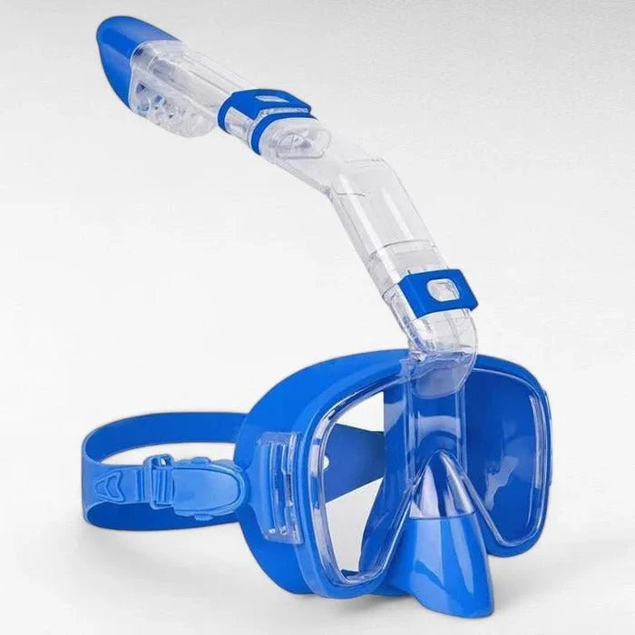 Full-Face Snorkel Mask Dry-Top Anti-Fog 180° Panoramic View