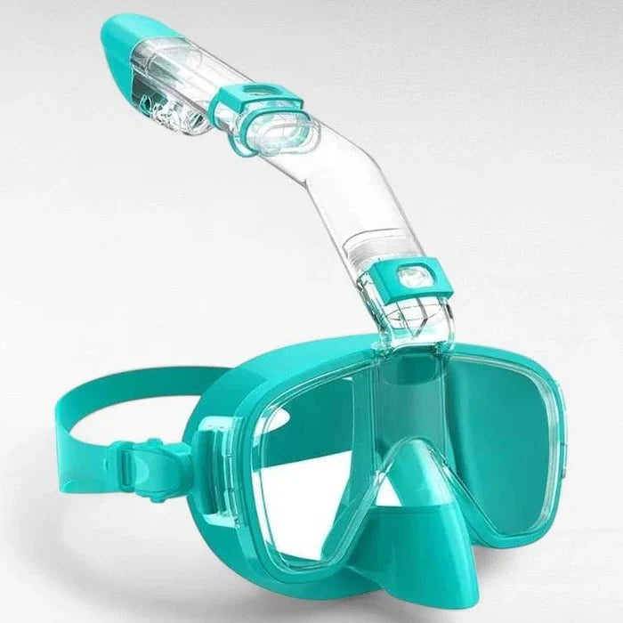 Full-Face Snorkel Mask Dry-Top Anti-Fog 180° Panoramic View