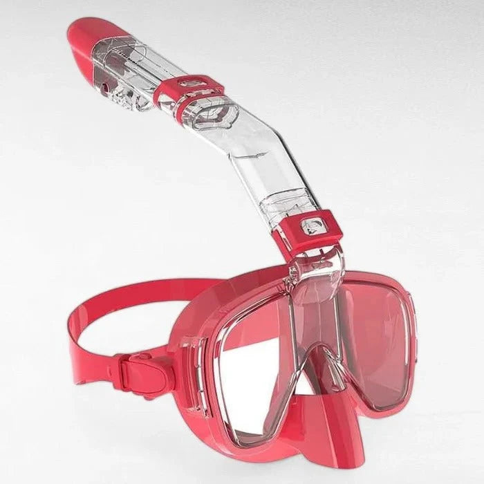 Full-Face Snorkel Mask Dry-Top Anti-Fog 180° Panoramic View