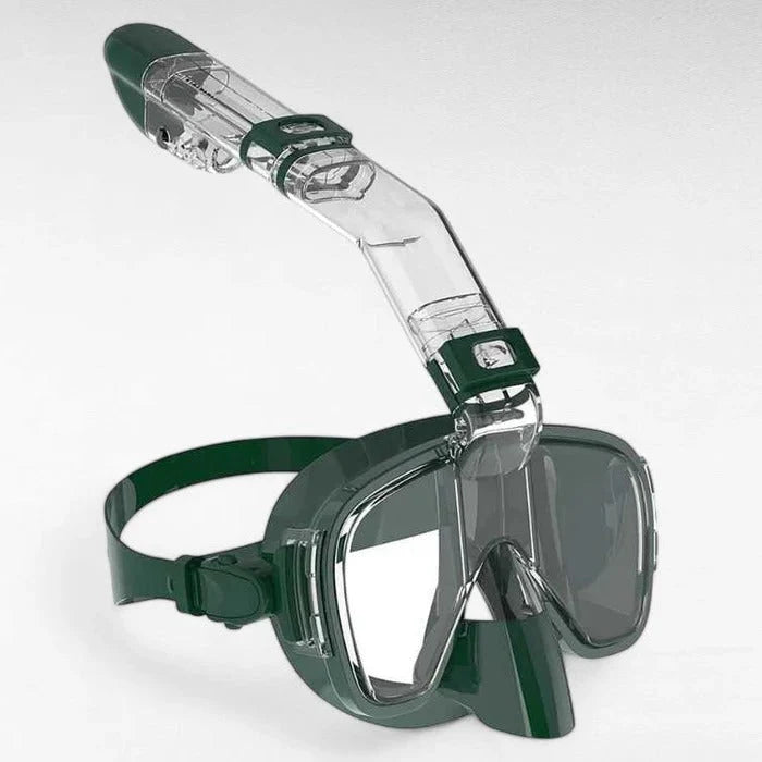 Full-Face Snorkel Mask Dry-Top Anti-Fog 180° Panoramic View