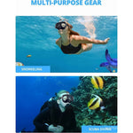 Full-Face Snorkel Mask Dry-Top Anti-Fog 180° Panoramic View