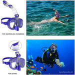 Full-Face Snorkel Mask Dry-Top Anti-Fog 180° Panoramic View