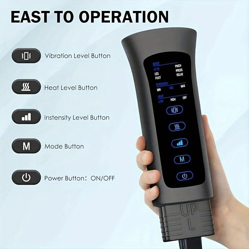 Full Leg Massager 360° Compression & Heat Remote Control