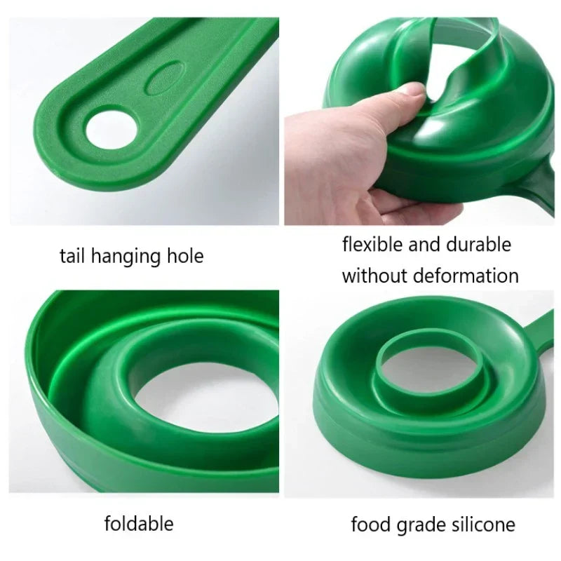 Funnel Folding Telescopic Food-Grade Silicone Anti-Scald Handle