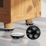 Furniture Feet with Swivel Wheels Floor Protection Set of 4
